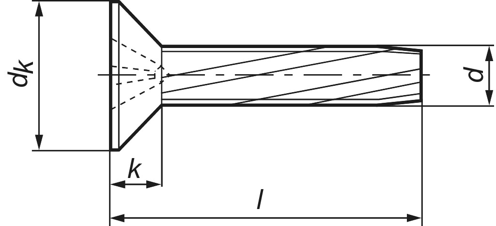 DIN 7516  DE M  6 x 12  steel zinc-plated  (head: acc. to DIN 965)